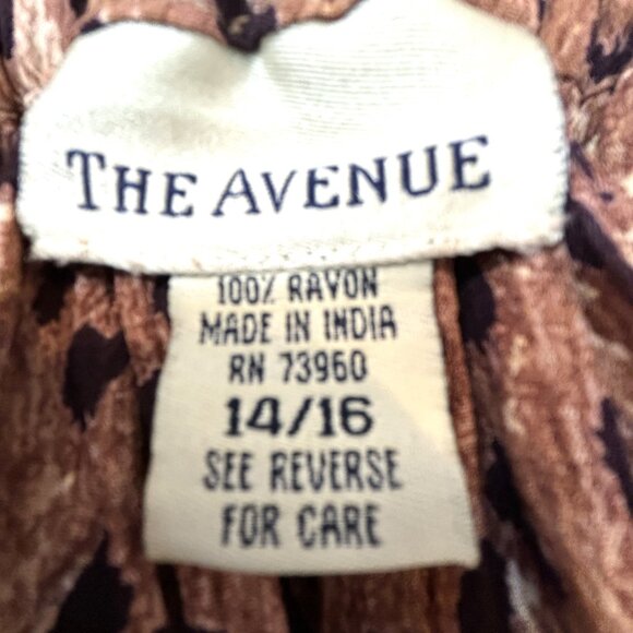 The Avenue Y2K Leopard Print Boho Crinkle Skirt VTG - Picture 5 of 6